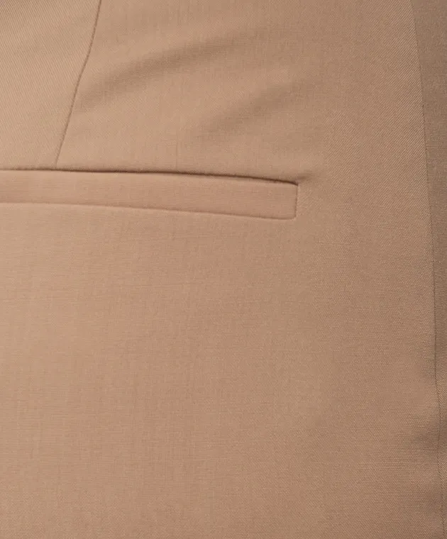 Max Mara Sportmax Brown NIGERIA flared pants made of wool