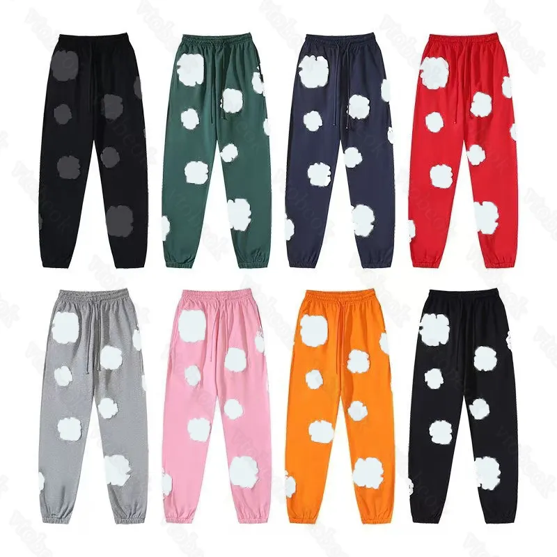 Men Mujeres sudaderas con capucha de moda Foam Foam Letras estampadas Jogger Flower Casual Drawstring Pantalones con capucha red