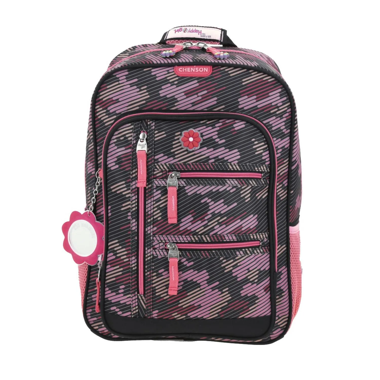 Mochila Con Porta Tablet Negra Para Nia Happy Girl By Chenson Besy