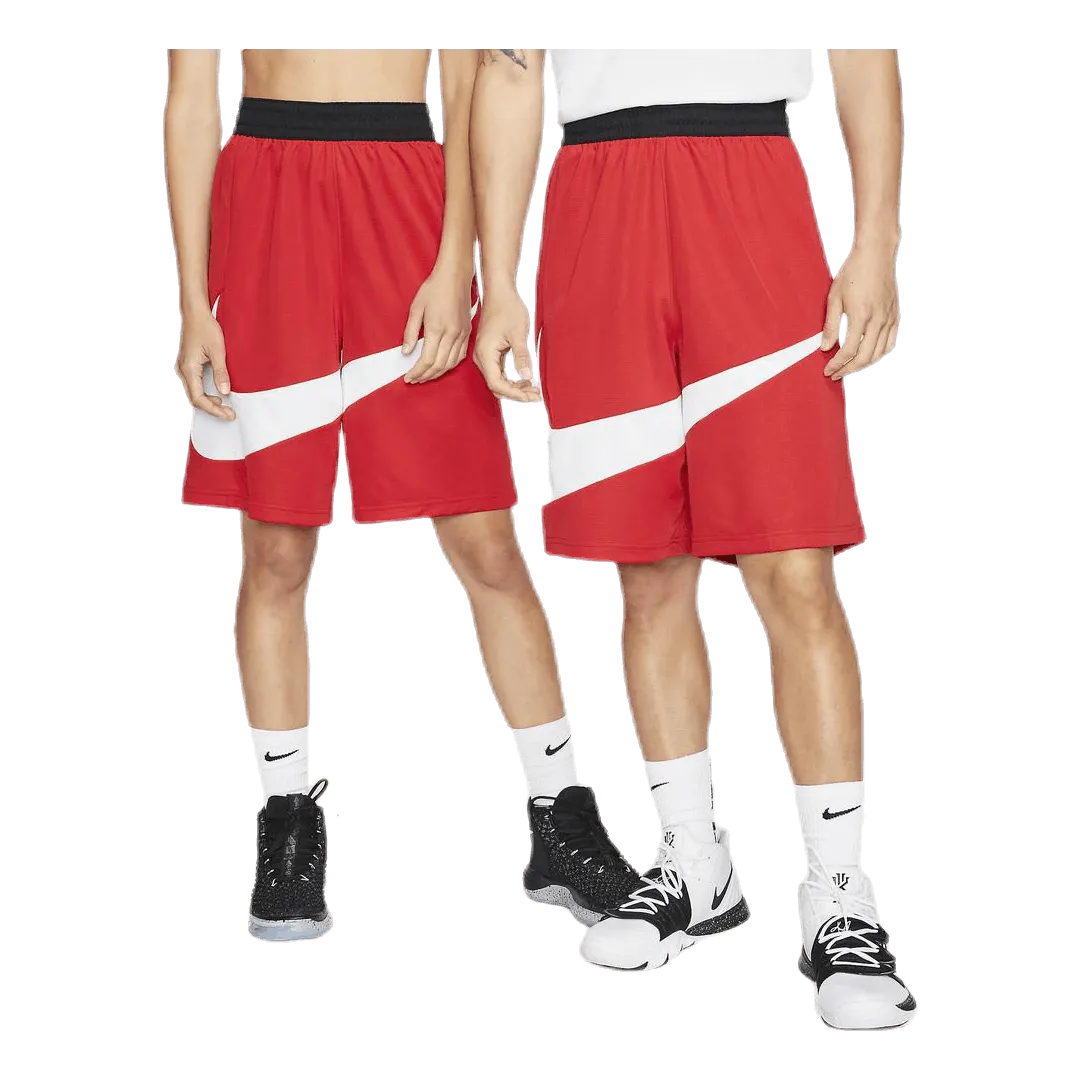 NIKE DRIFIT HBR BASKETBALL SHORTS WHITE/RED