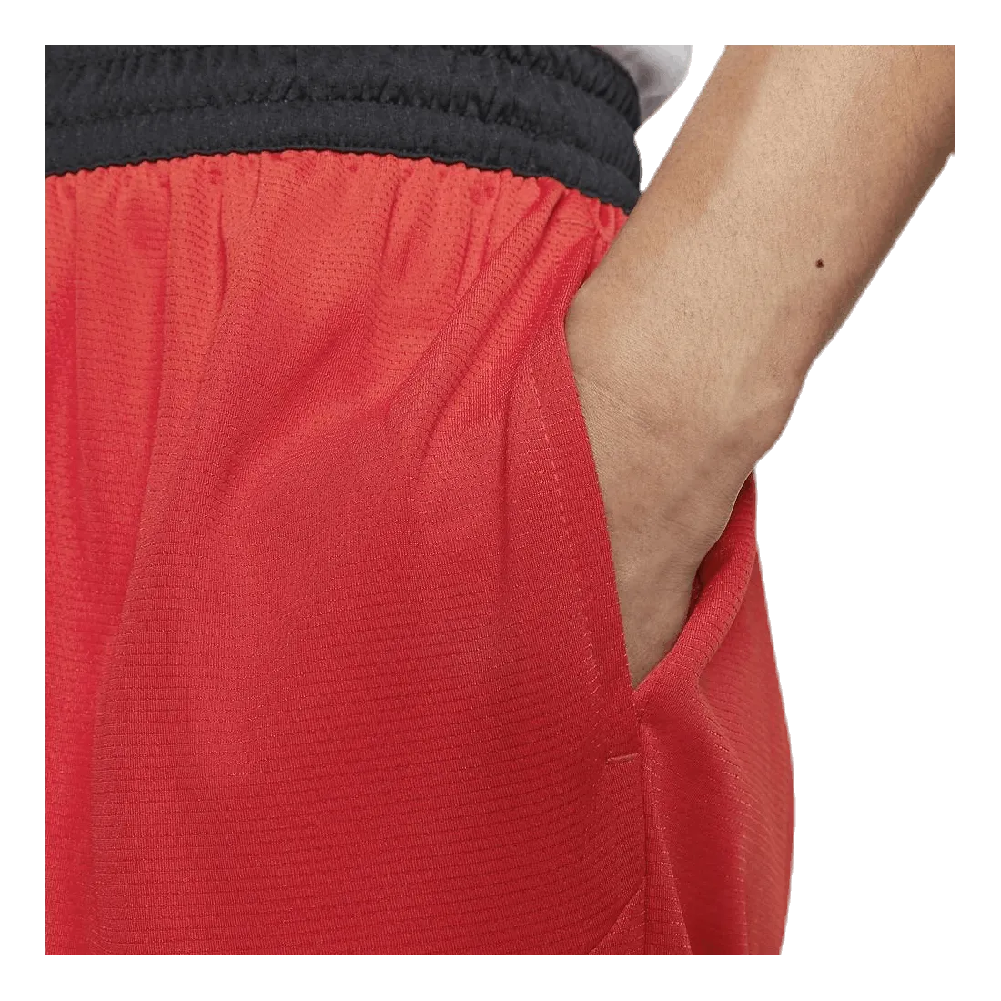 NIKE DRIFIT HBR BASKETBALL SHORTS WHITE/RED