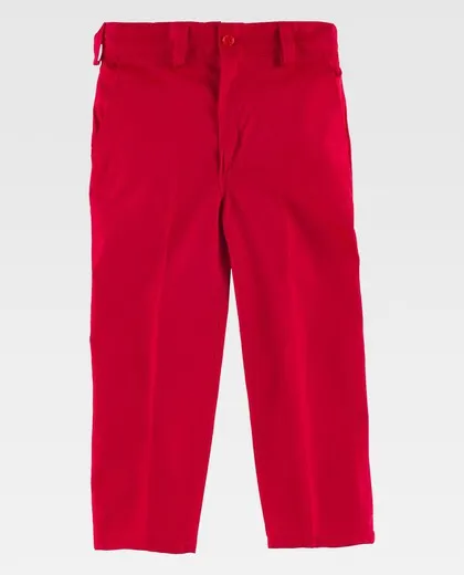 Pantalón de niño, cintura elástica, dos bolsos inclinados Rojo