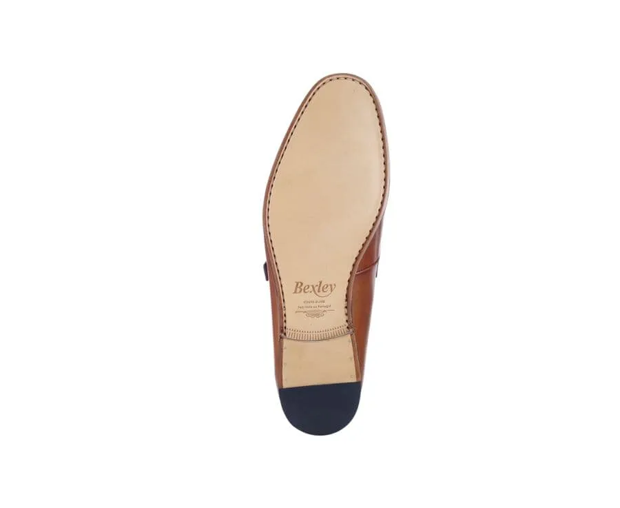 PATINA GOLD DOUBLE BUCKLE SHOES  BOVERTON