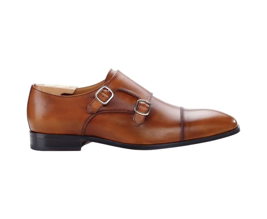 PATINA GOLD DOUBLE BUCKLE SHOES  CHEDINGTON