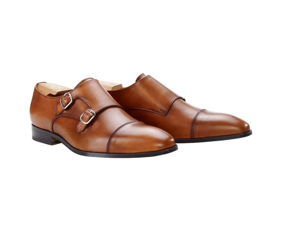 PATINA GOLD DOUBLE BUCKLE SHOES  CHEDINGTON