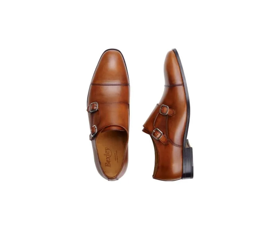 PATINA GOLD DOUBLE BUCKLE SHOES  CHEDINGTON