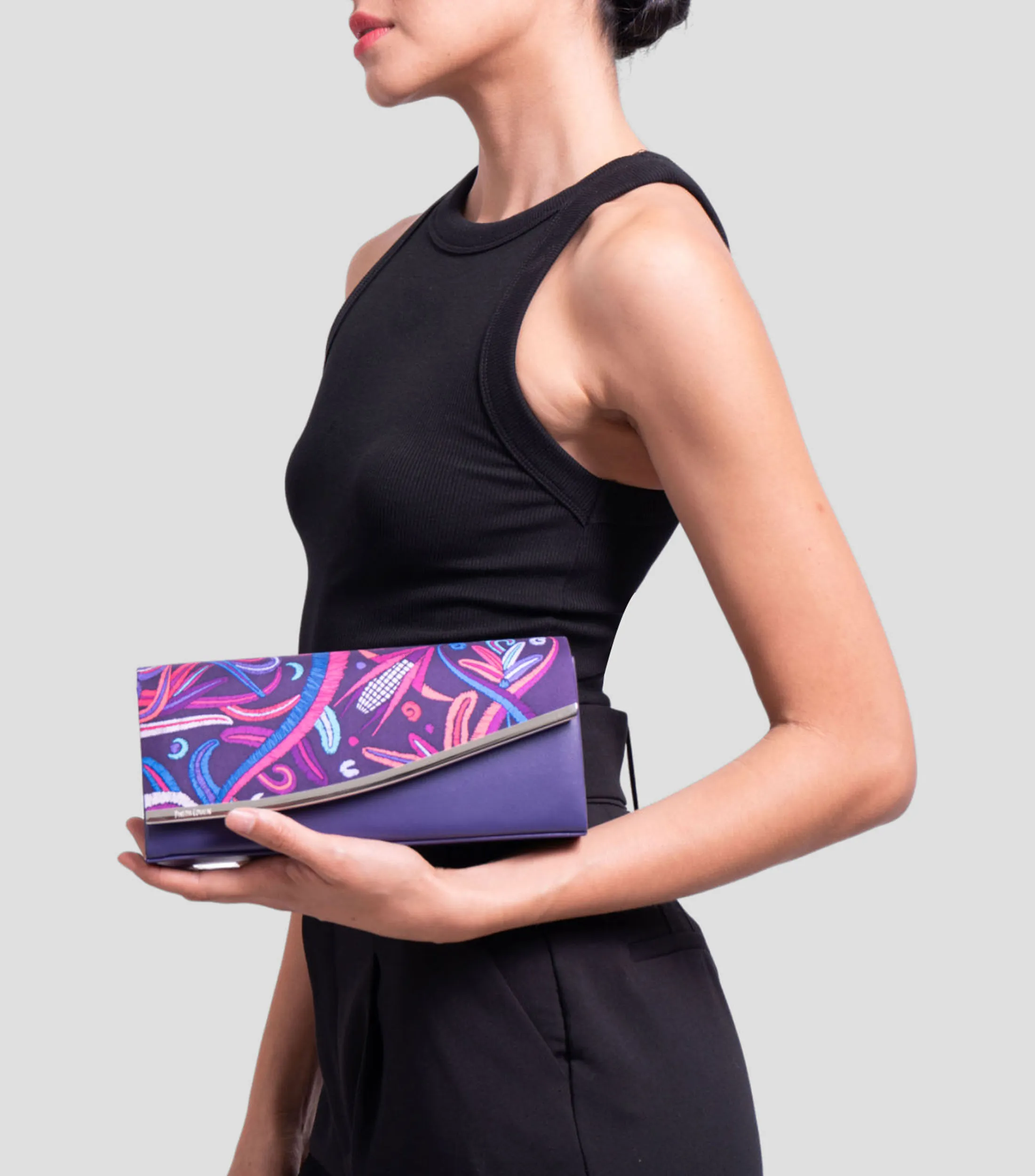 Pineda Covalin Bolso Clutch con estampado Quetzalcóatl Mujer