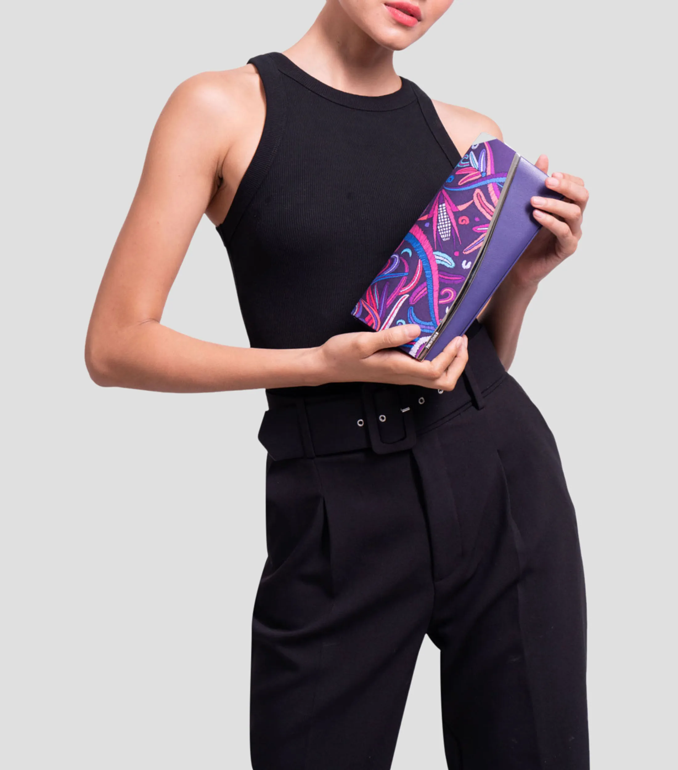 Pineda Covalin Bolso Clutch con estampado Quetzalcóatl Mujer