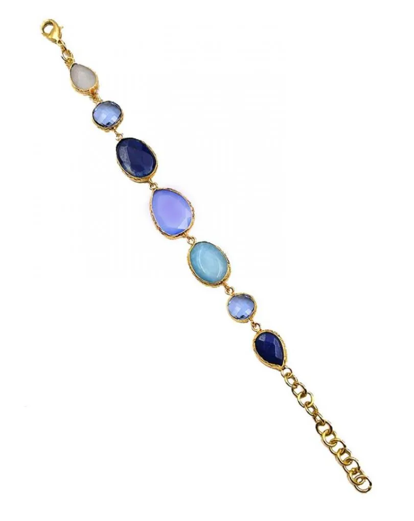 PRECIOSAS PULSERAS AZULES DE MUJER CON PIEDRAS NATURALES