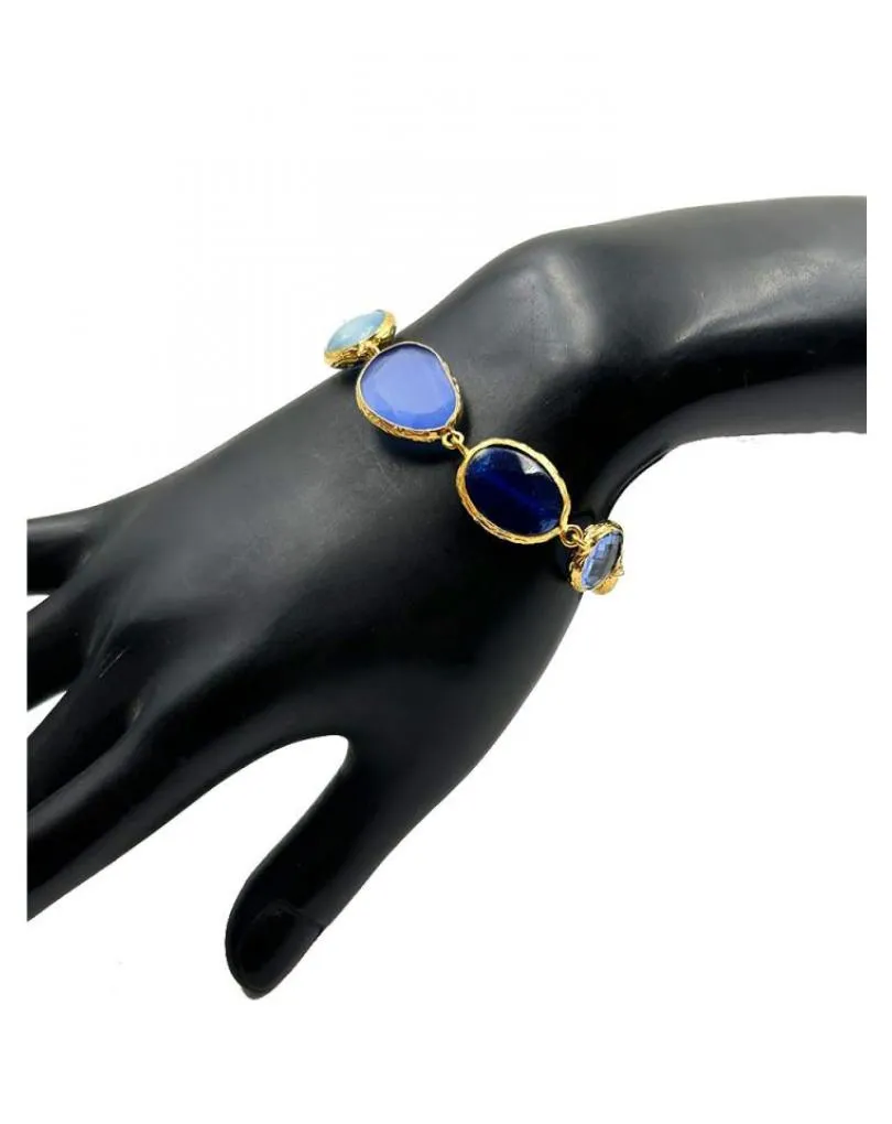 PRECIOSAS PULSERAS AZULES DE MUJER CON PIEDRAS NATURALES
