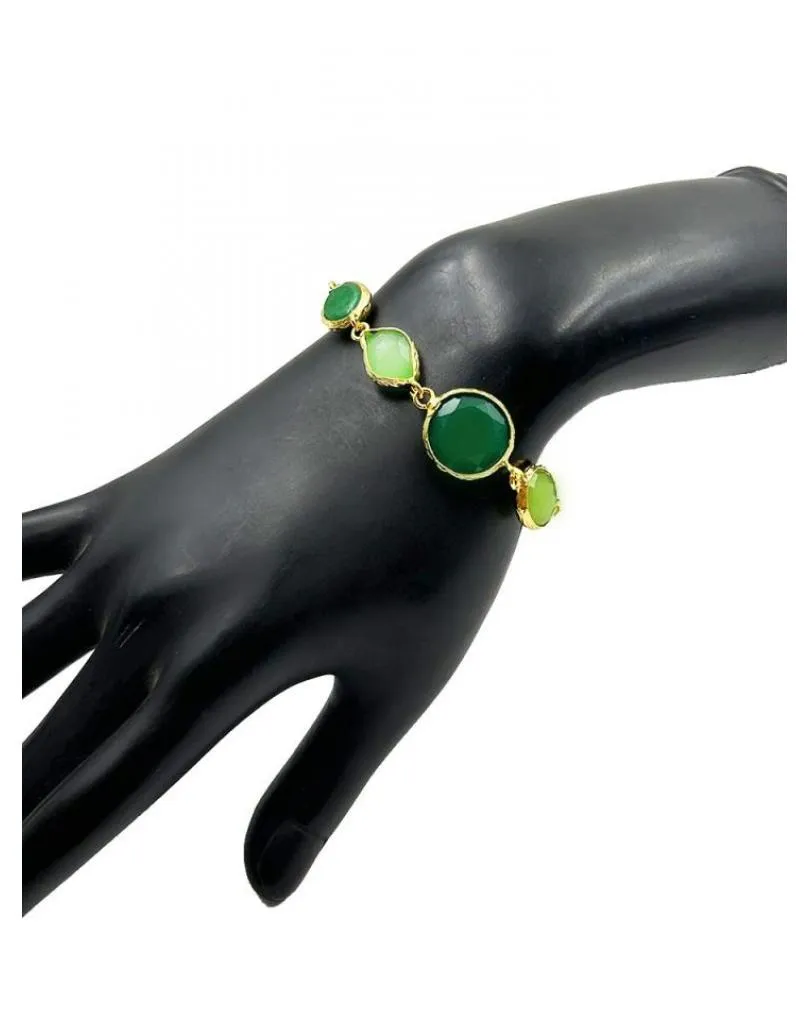 PRECIOSAS PULSERAS VERDES DE MUJER CON PIEDRAS NATURALES