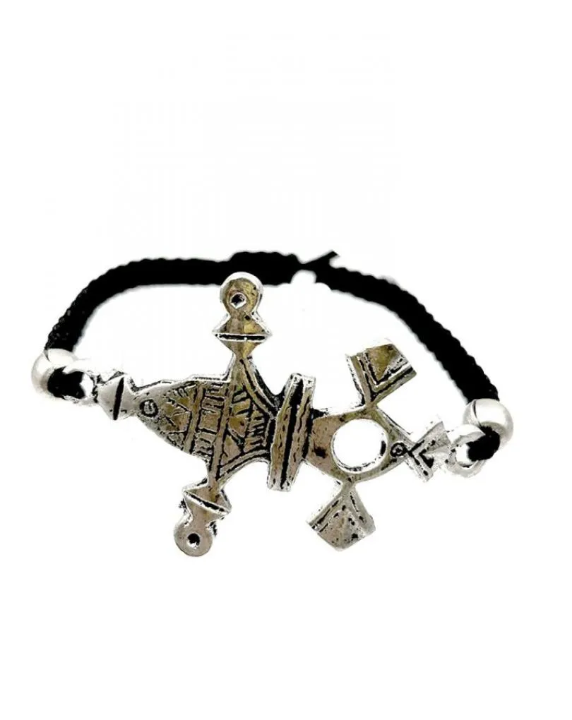 PULSERAS DE HOMBRE CON CRUZ TUAREG EN PLATEADO