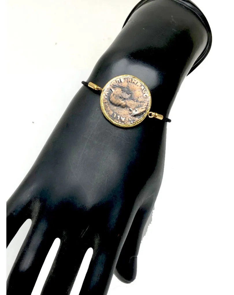 PULSERAS DE MONEDAS ANTIGUAS CON BAÑO DE ORO