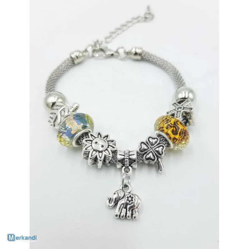 Pulseras estilo pandora de acero al por mayor