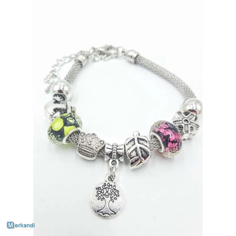 Pulseras estilo pandora de acero al por mayor