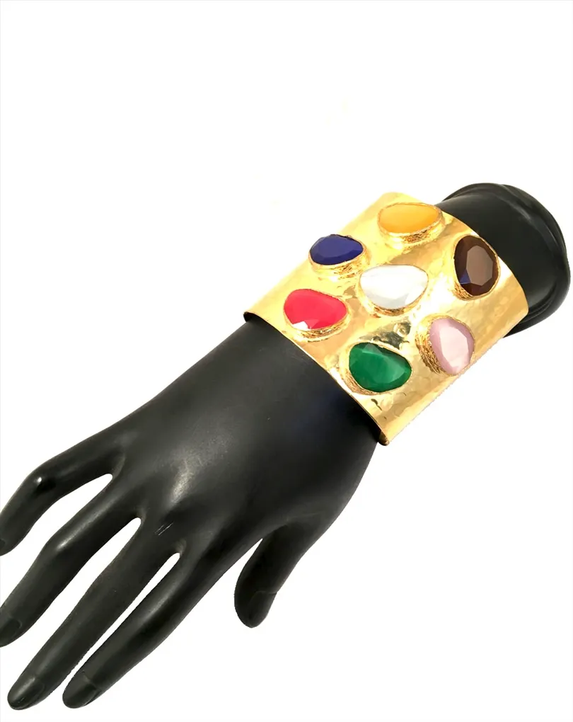 PULSERAS ORIGINALES CON PIEDRAS NATURALES MULTICOLOR  PARA MUJER