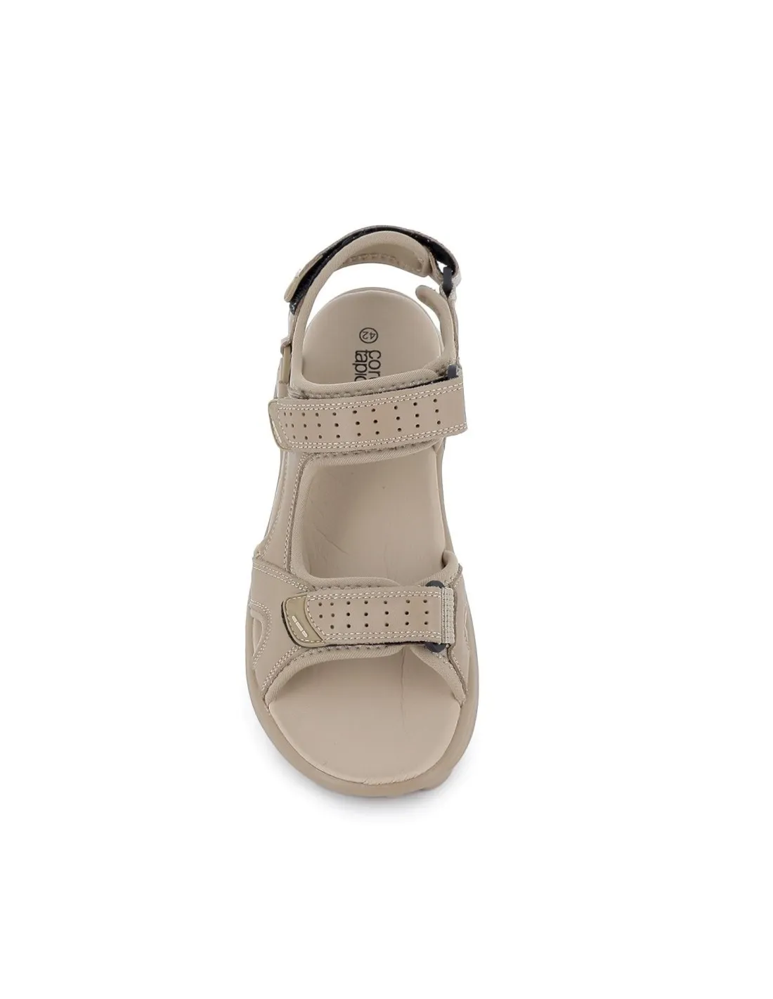 Sandalia californiana piel velcros hombre beige KangaROOS