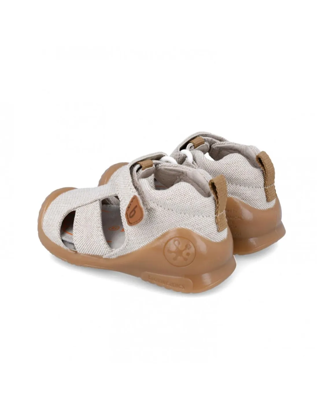 SANDALIA CANGREJERA TELA NIÑO BIOMECANICS 242188 BEIGE