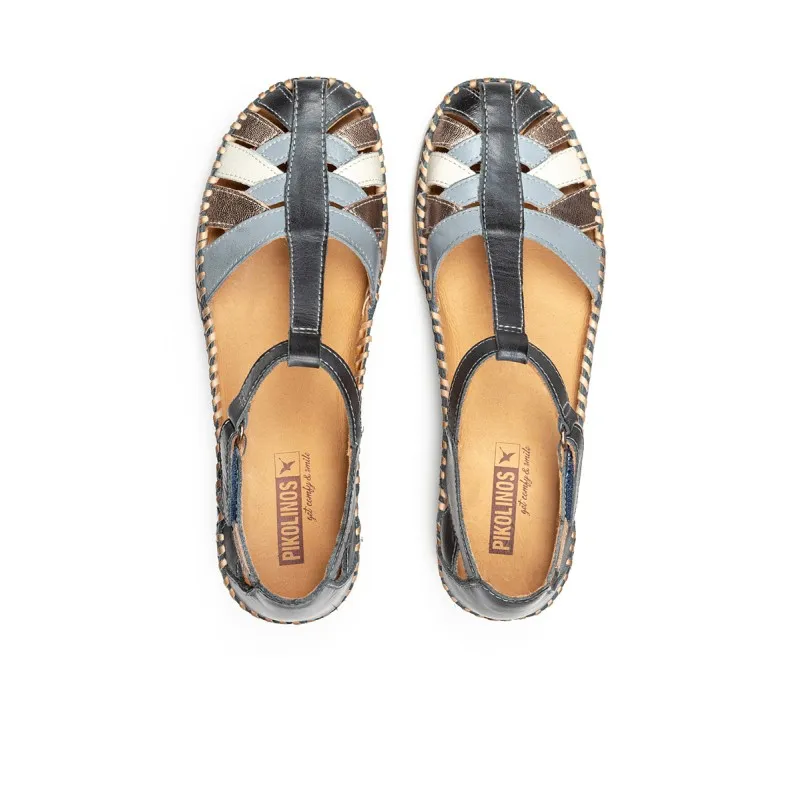 Sandalia cuña Pikolinos CADAQUES W8K azul