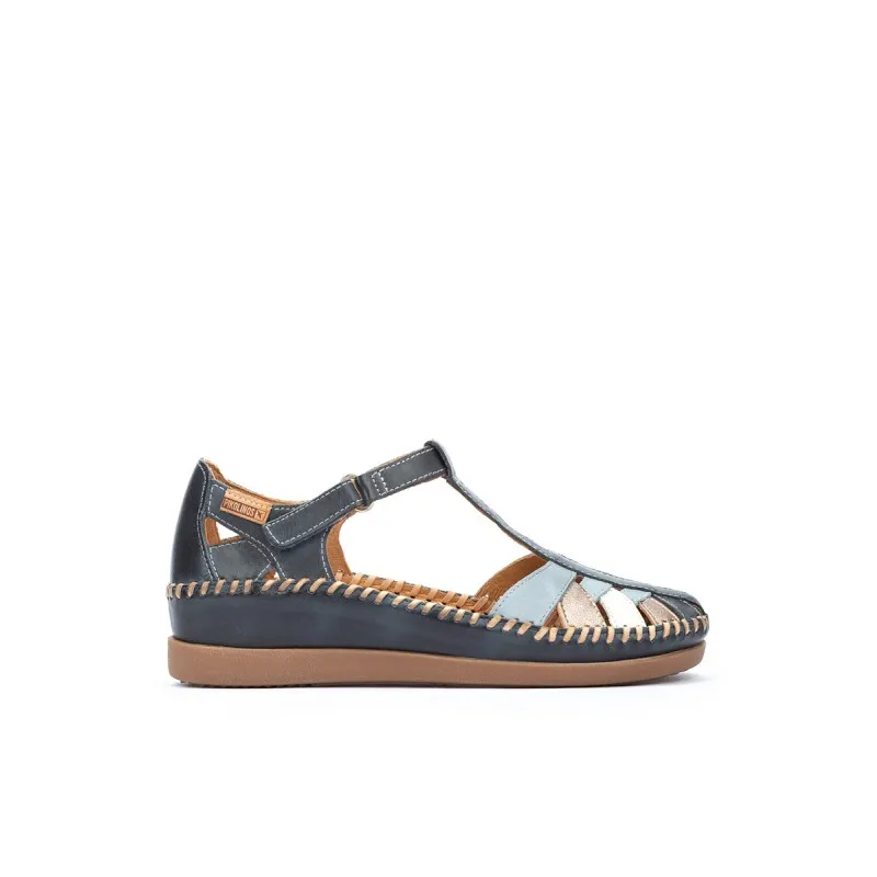 Sandalia cuña Pikolinos CADAQUES W8K azul