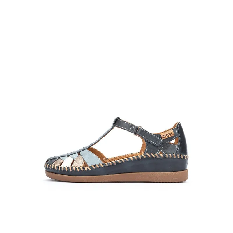 Sandalia cuña Pikolinos CADAQUES W8K azul