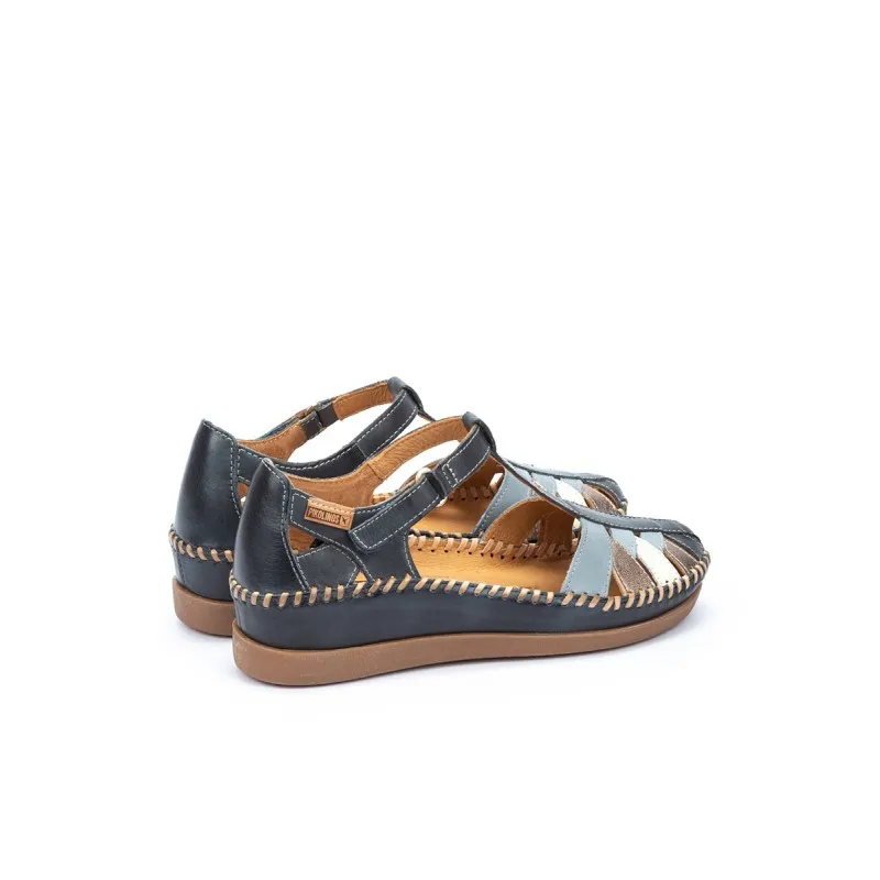 Sandalia cuña Pikolinos CADAQUES W8K azul
