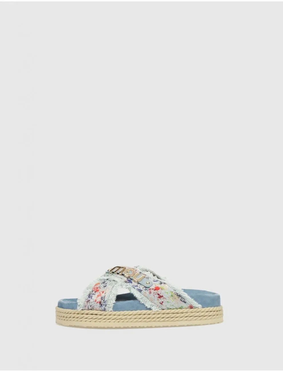 SANDALIA MOU CRISSCROSS ROPE AZUL