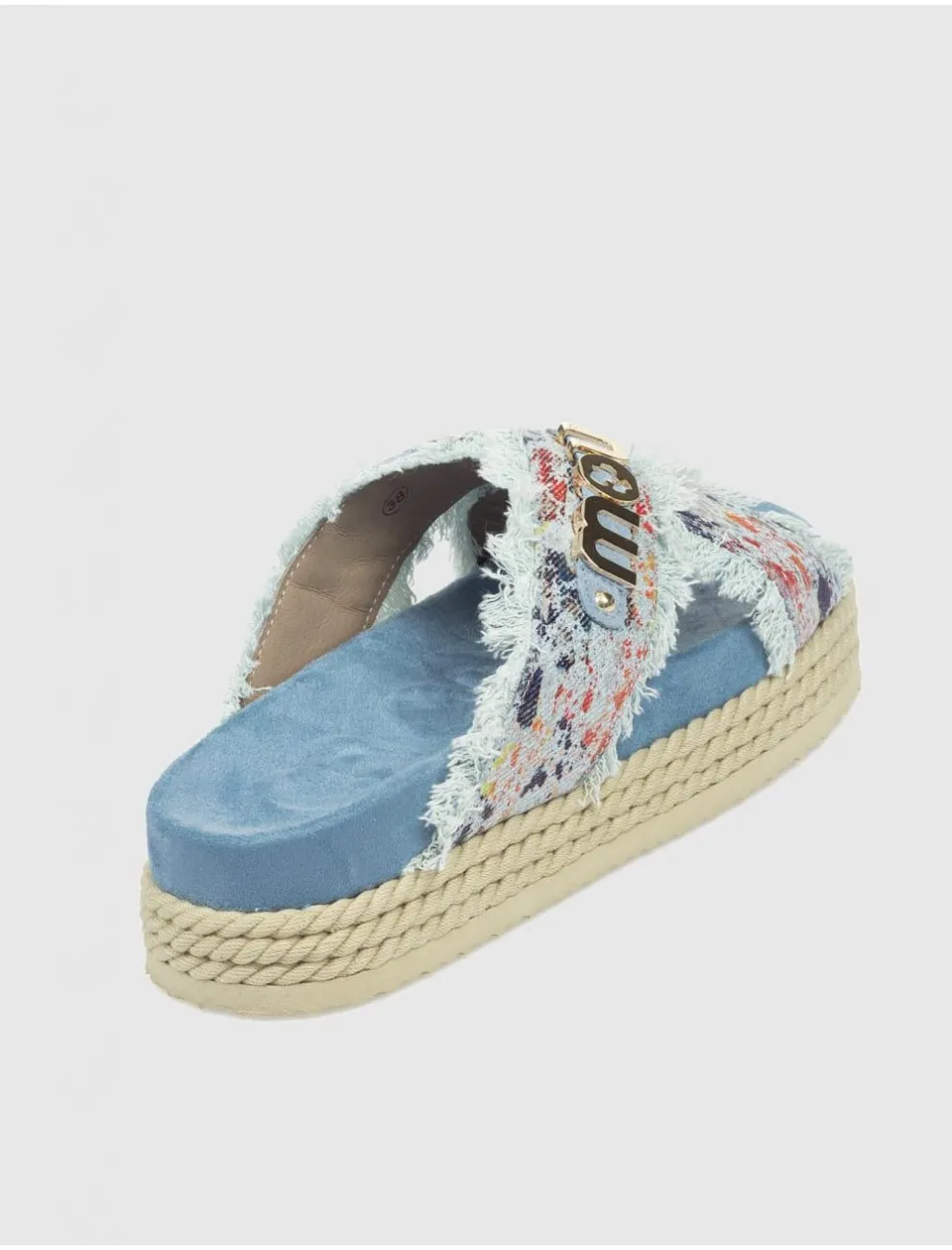 SANDALIA MOU CRISSCROSS ROPE AZUL