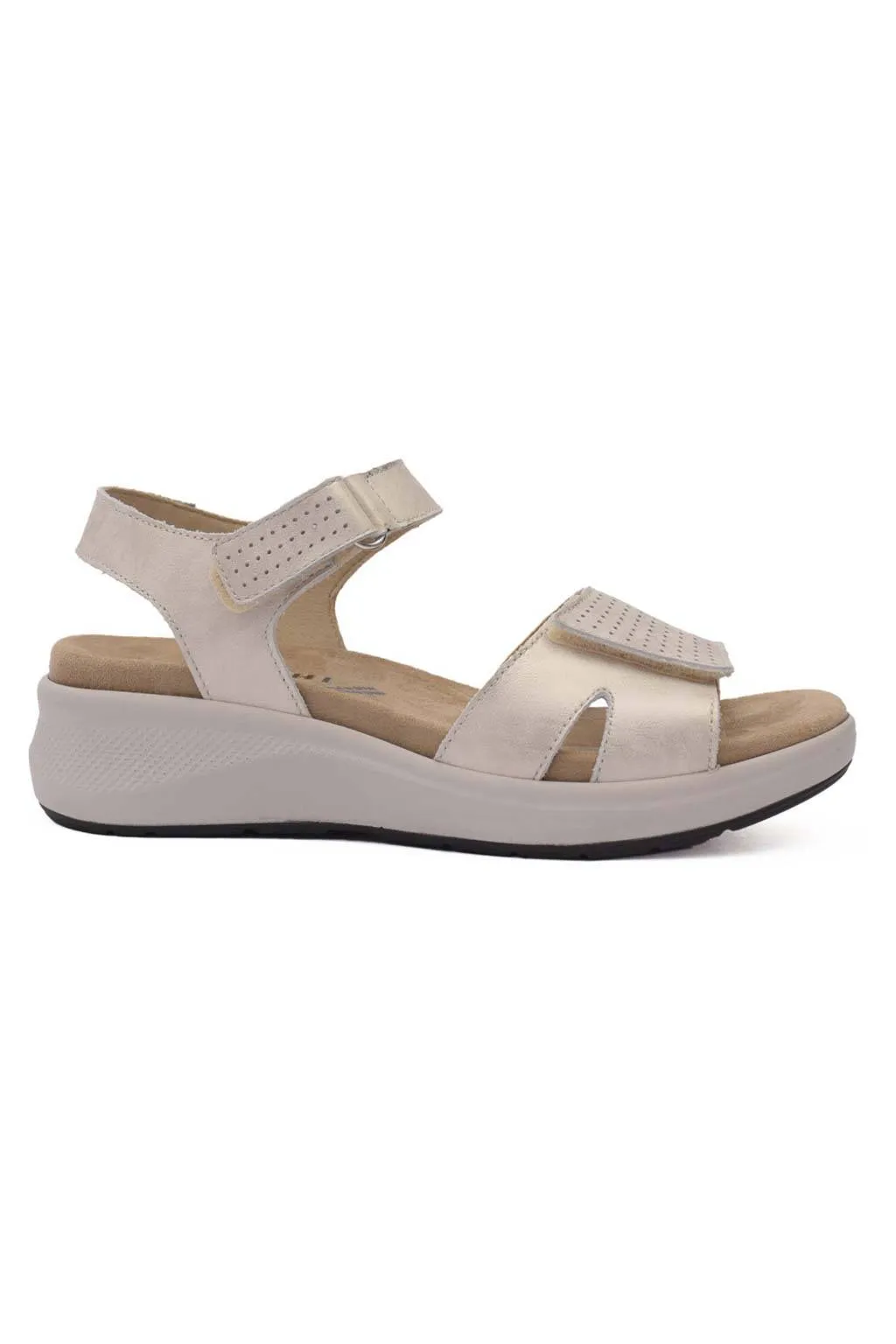 Sandalia Mujer Baerchi Ancho Especial 61652 Beige