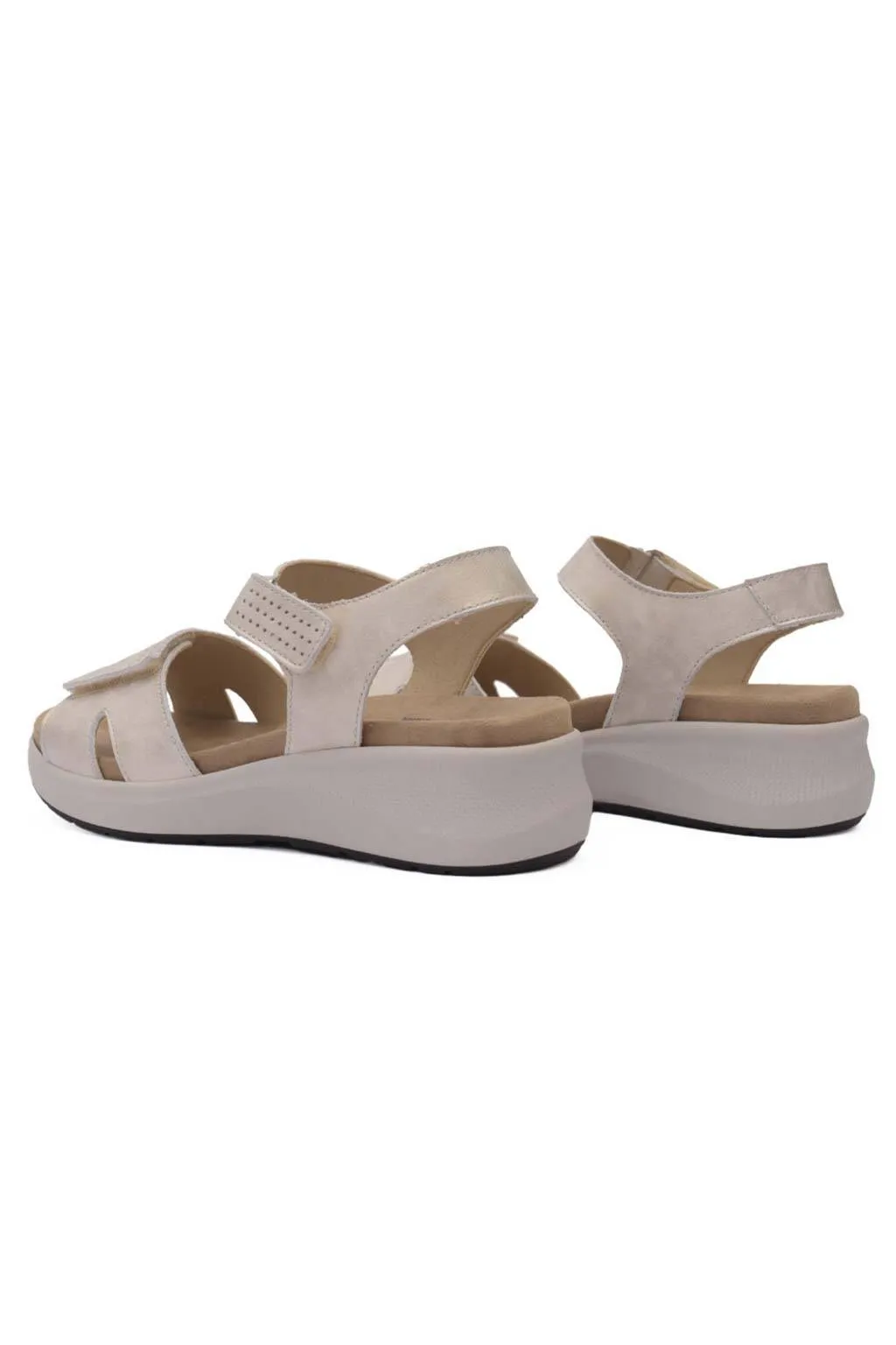 Sandalia Mujer Baerchi Ancho Especial 61652 Beige
