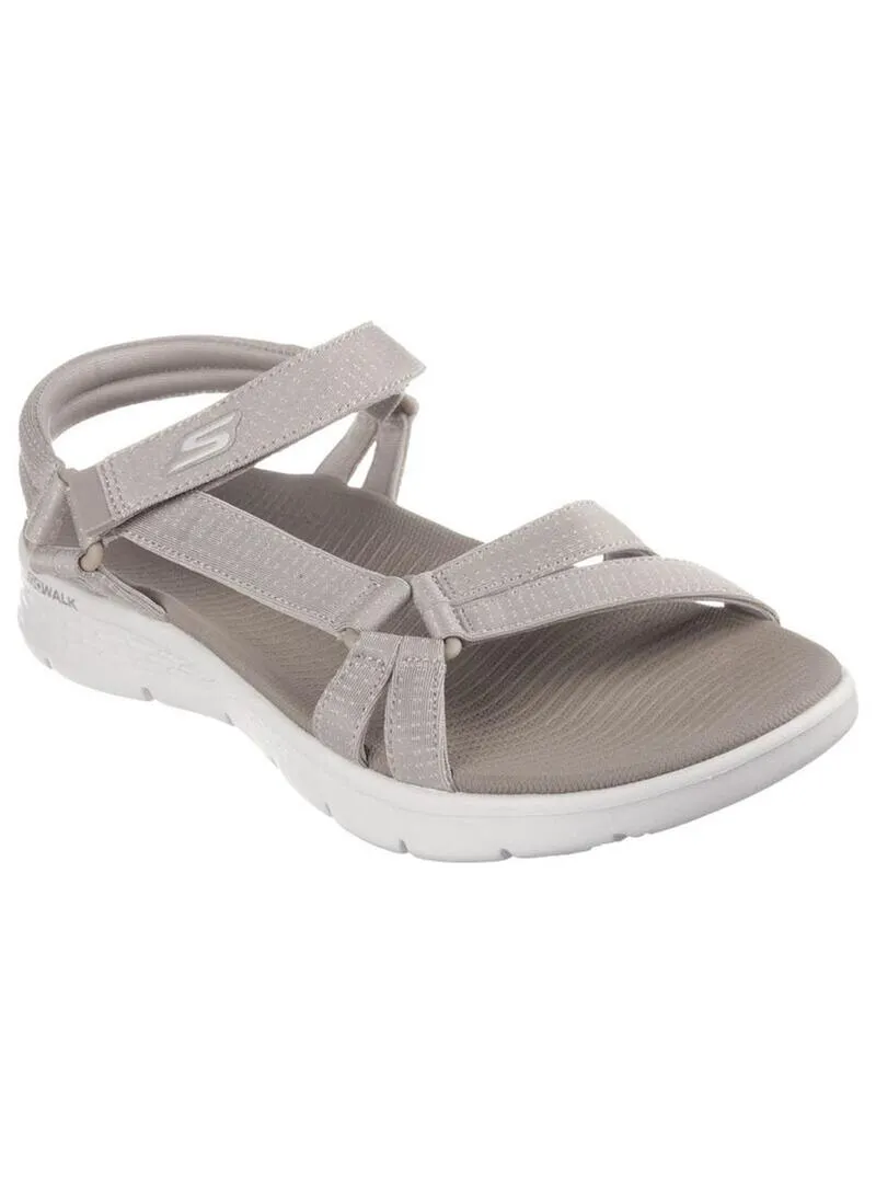 Sandalia Mujer Skechers Go Walk Flex Beige