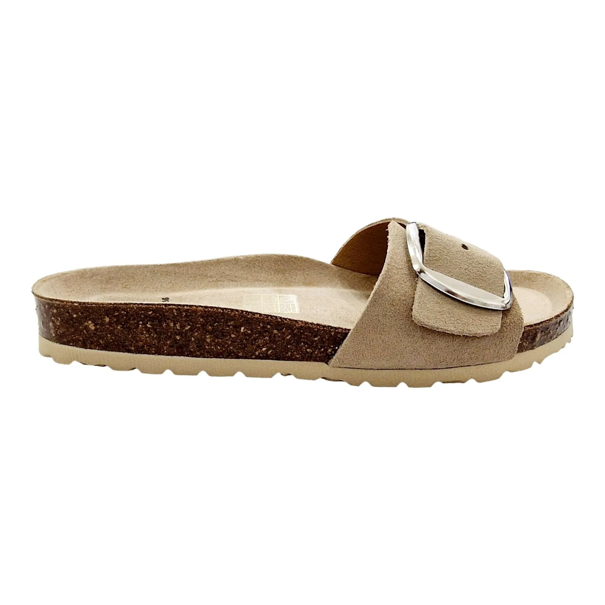 SANDALIA PALA HEBILLA GRANDE PLANTA BIO BEIGE