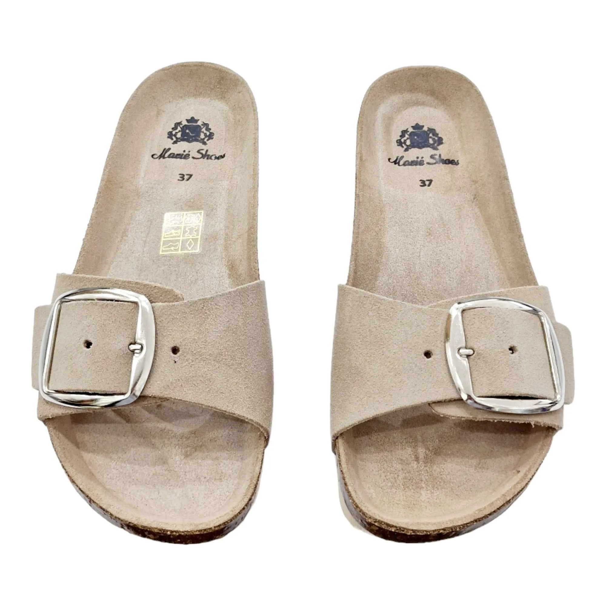 SANDALIA PALA HEBILLA GRANDE PLANTA BIO BEIGE