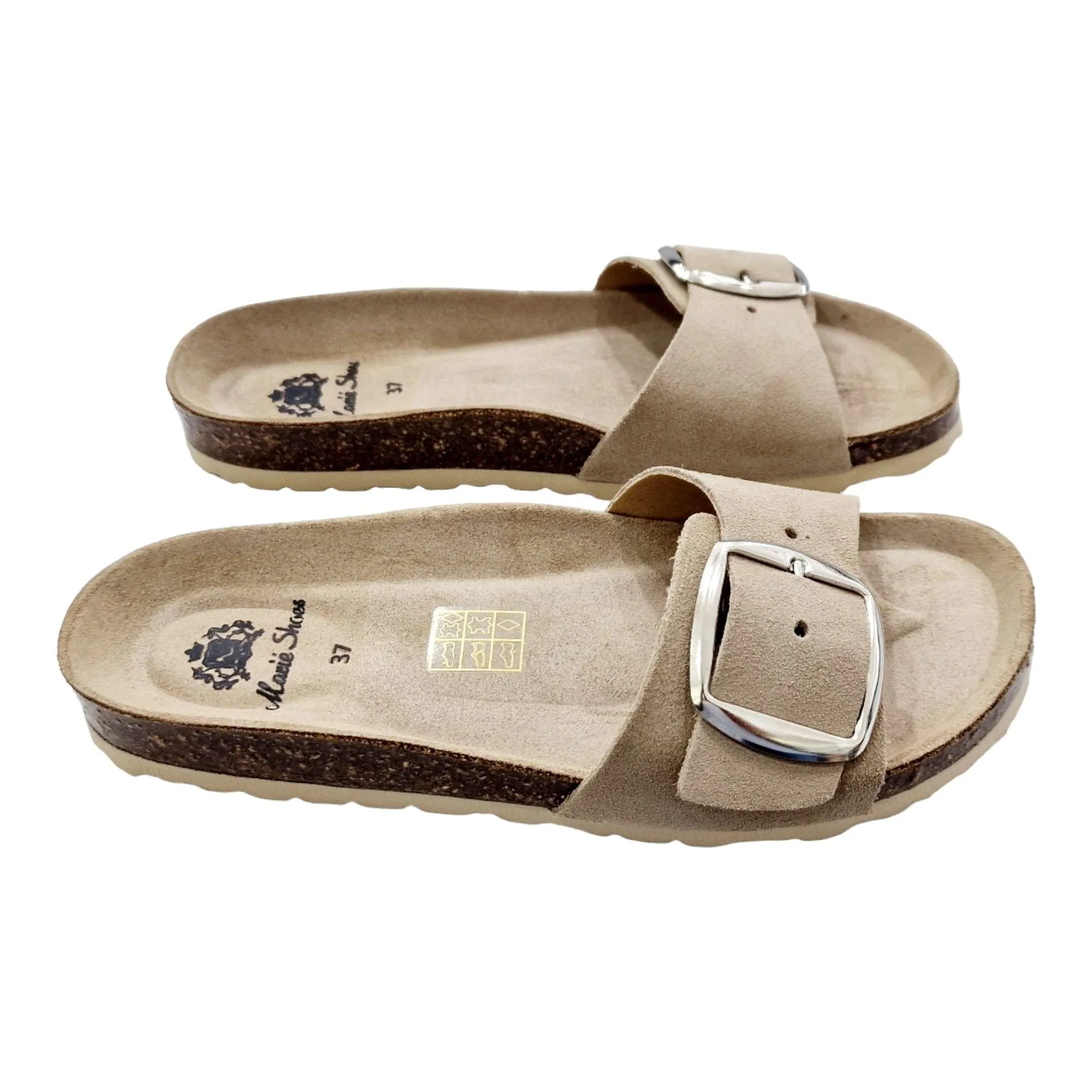 SANDALIA PALA HEBILLA GRANDE PLANTA BIO BEIGE