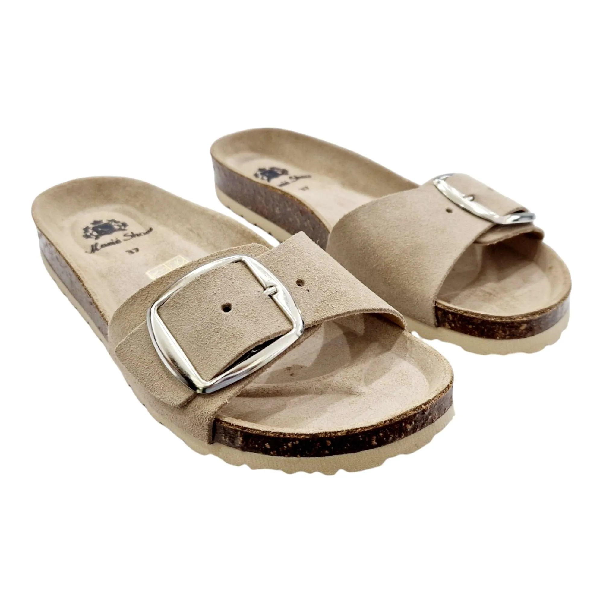 SANDALIA PALA HEBILLA GRANDE PLANTA BIO BEIGE