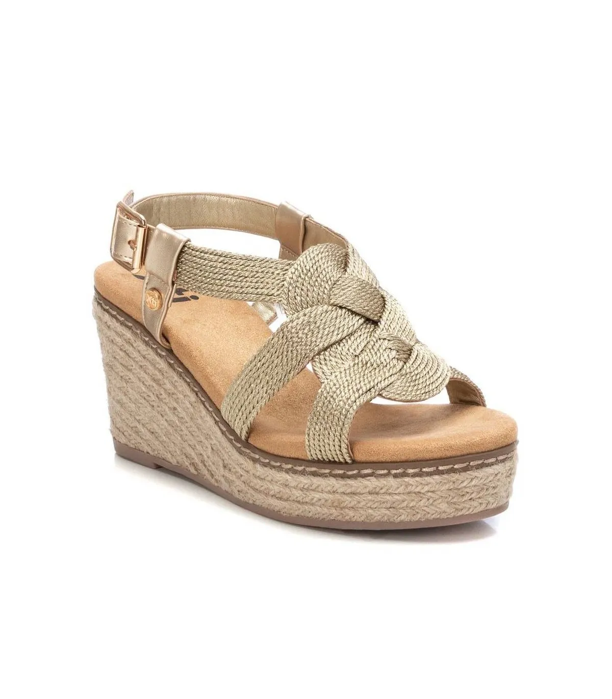 Sandalia para mujer en color oro