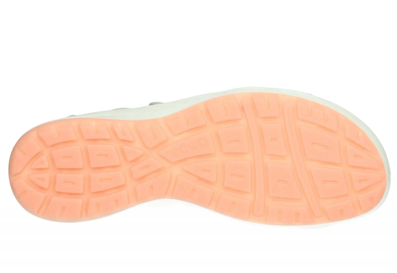 Sandalia Piel Beige/gris Tiras 3 Velcros