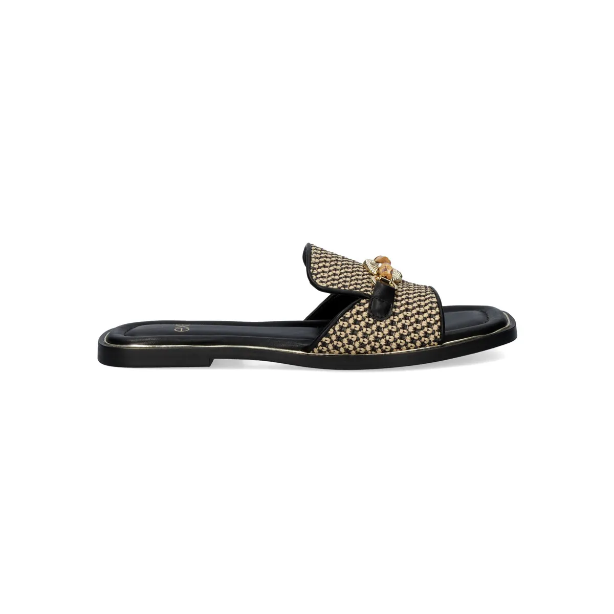 SANDALIA PLANA EXÉ DORETA419 BLACK BEIGE