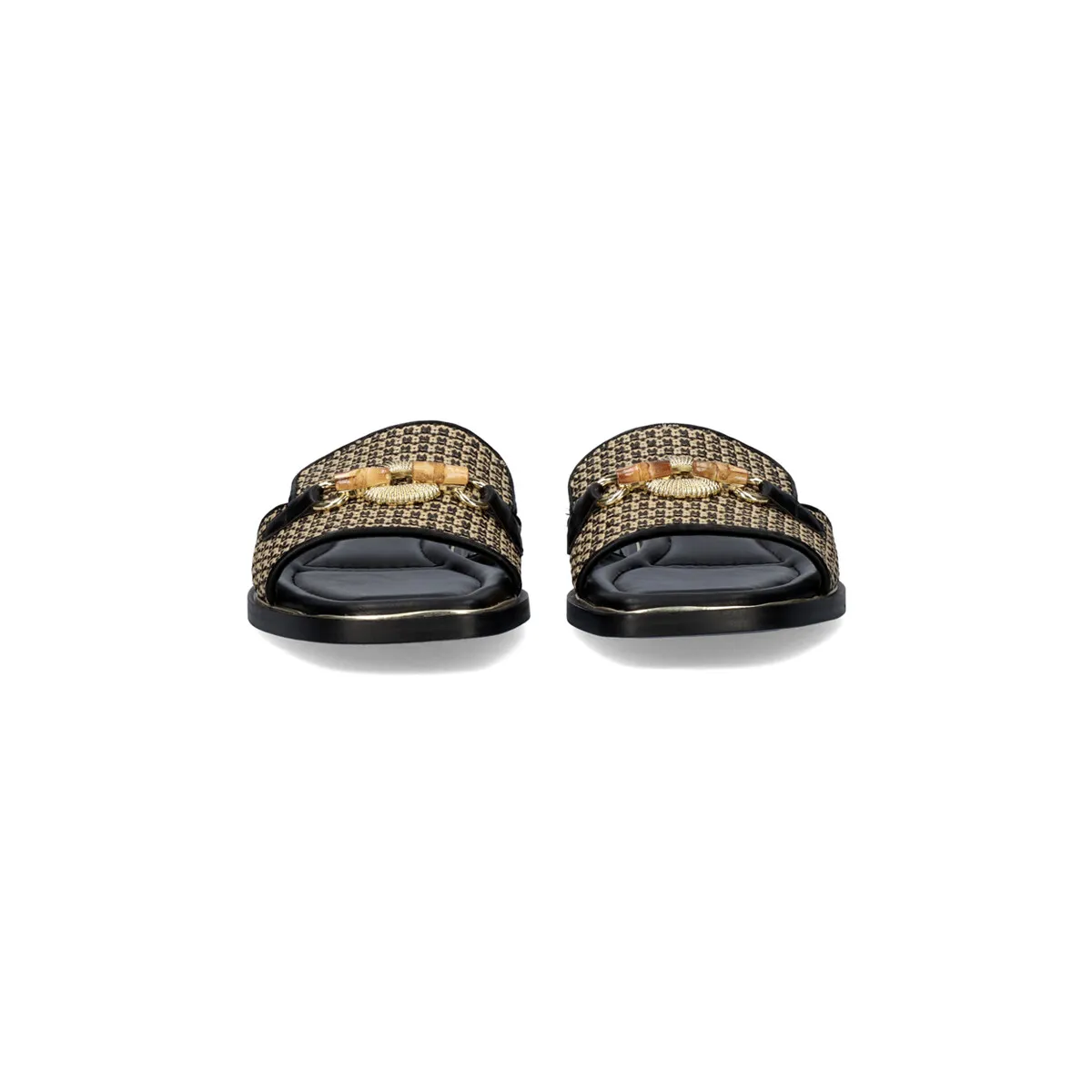 SANDALIA PLANA EXÉ DORETA419 BLACK BEIGE
