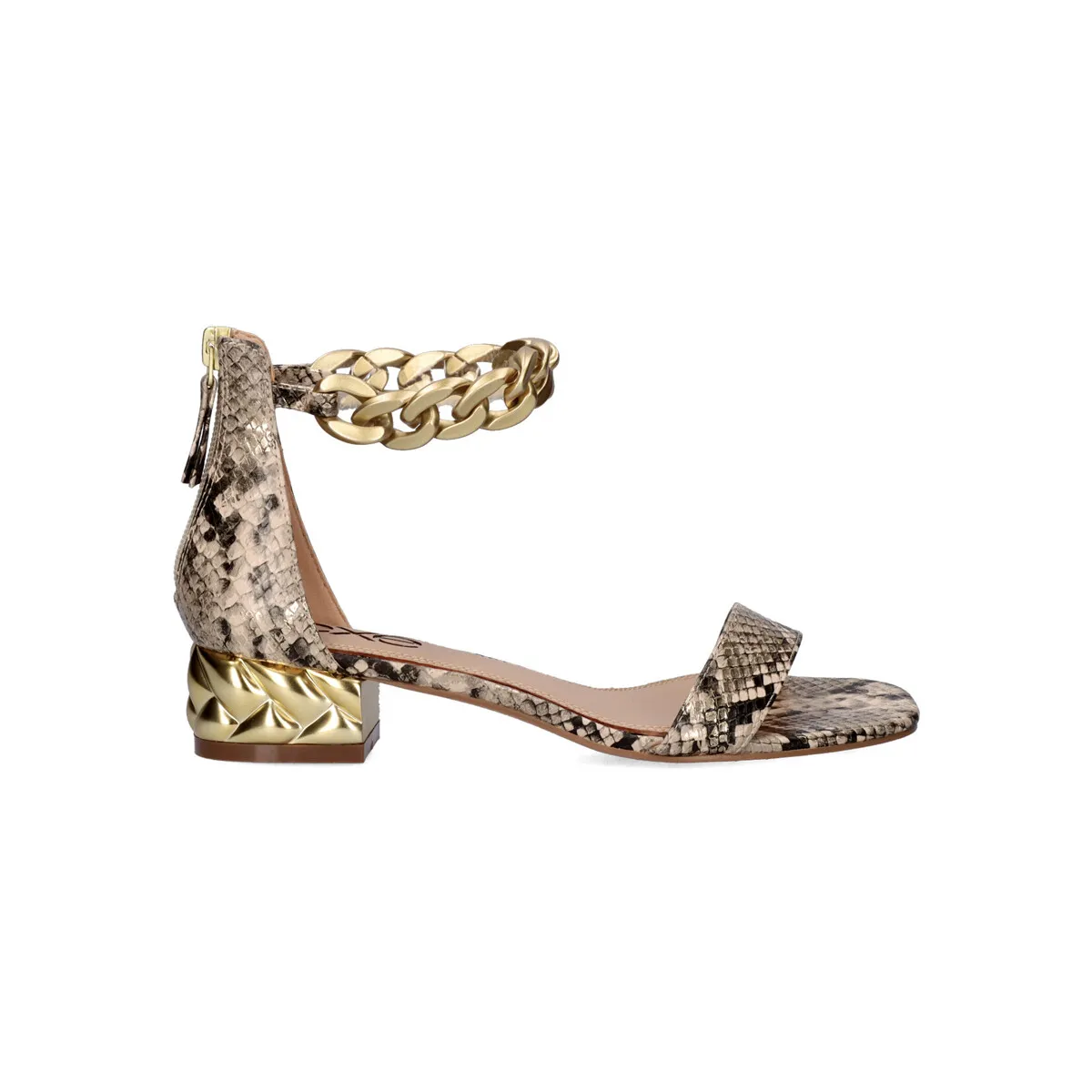 SANDALIA TACÓN EXÉ KATY386 SNAKE BEIGE