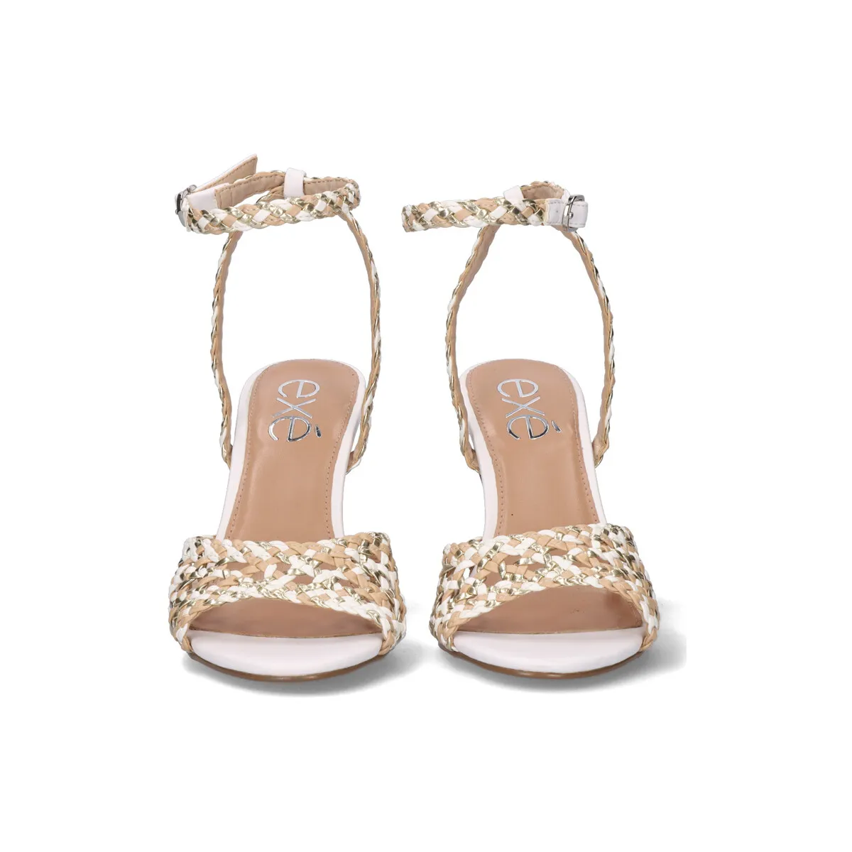 SANDALIA TACÓN EXÉ REBECA447 WHITE BEIGE