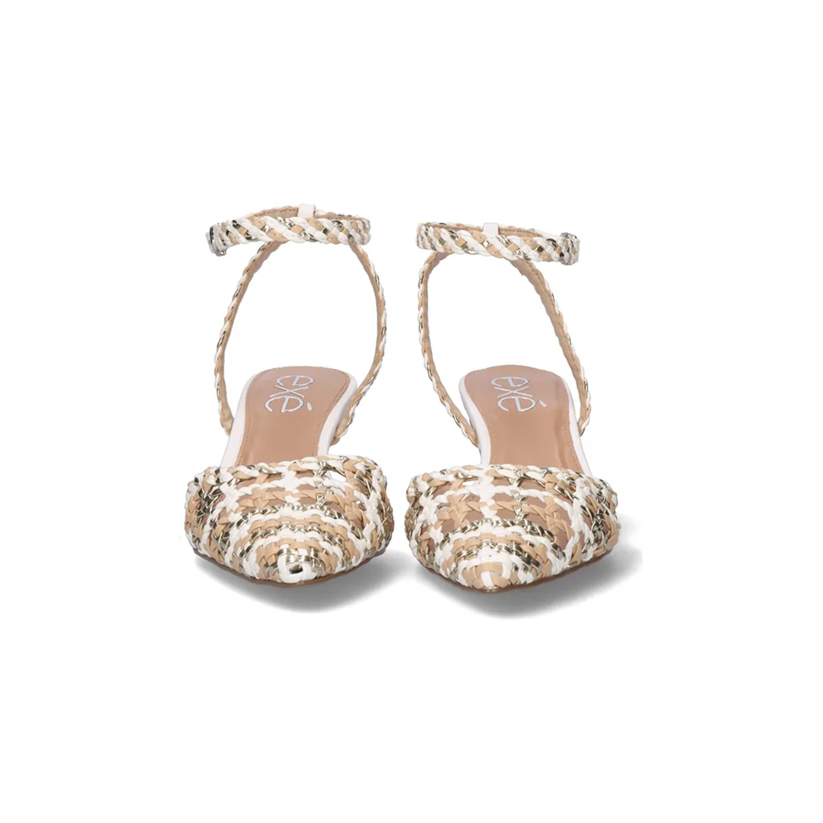 SANDALIA TACÓN EXÉ SELENA802 BEIGE WHITE
