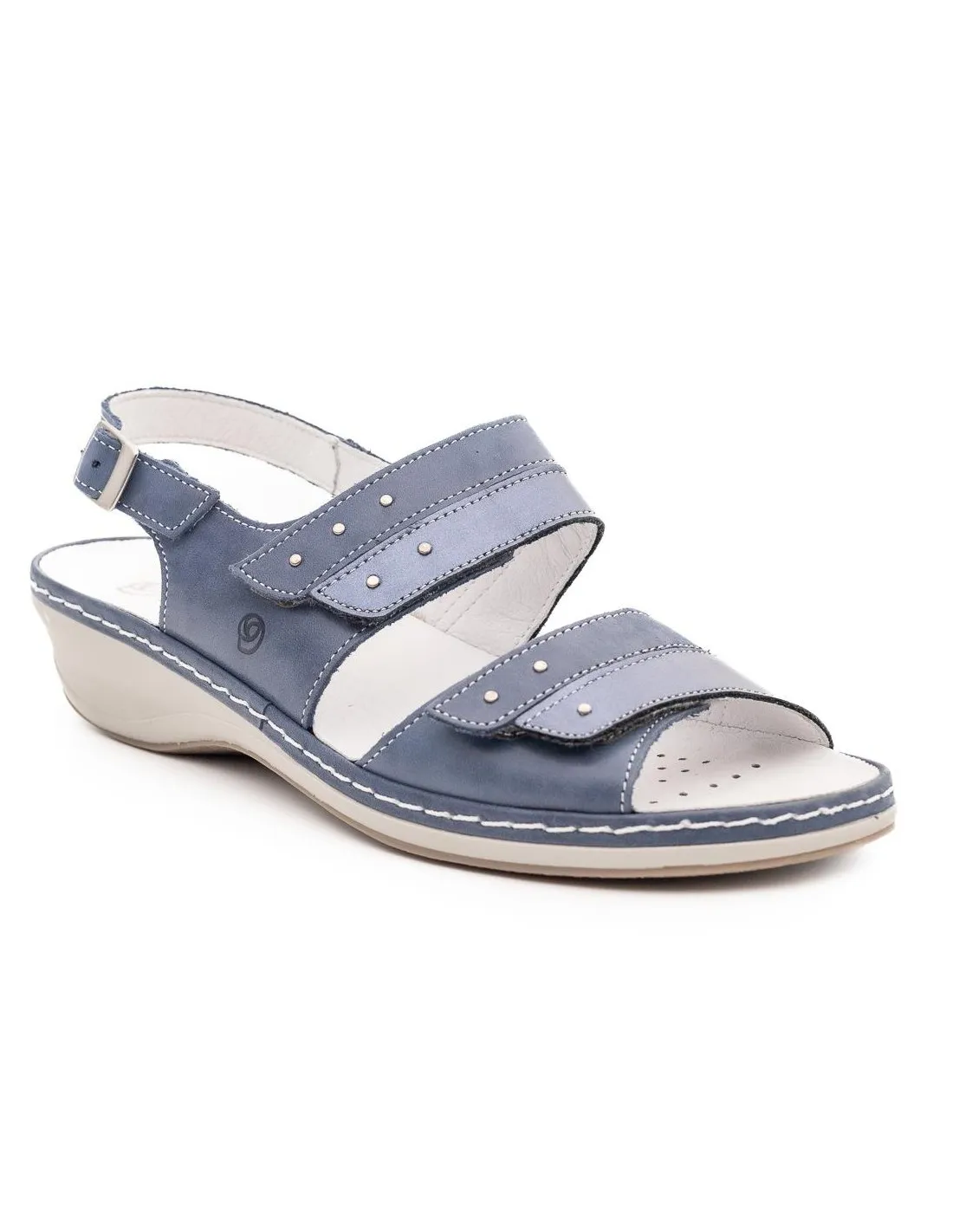 SANDALIA VELCRO MUJER SUAVE 3034 AZUL