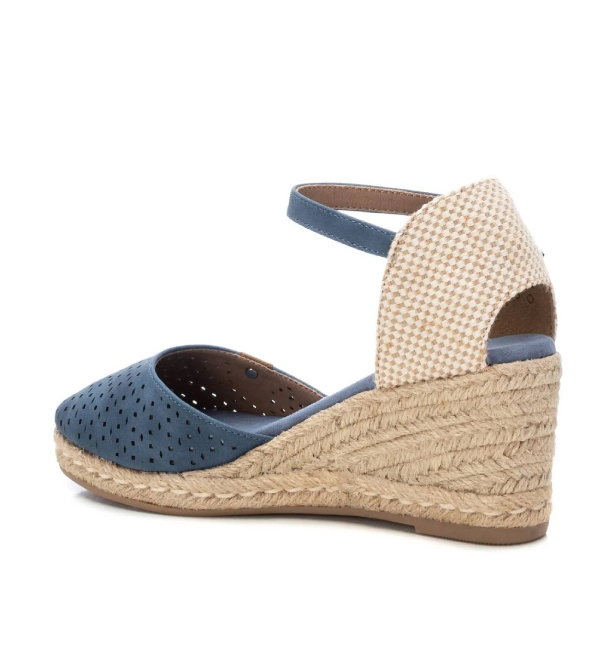 SANDALIAS 171969 AZUL ALTURA CUñA 7CM