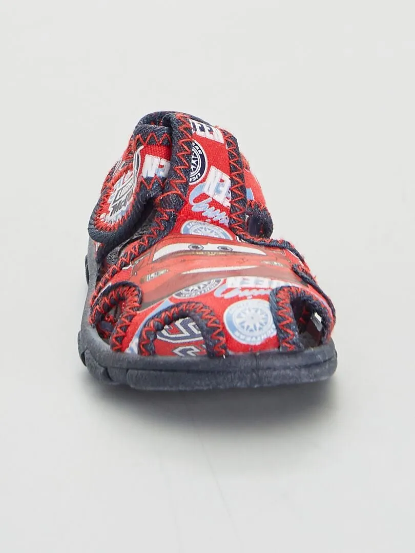 SANDALIAS CON VELCROS 'CARS'  AZUL
