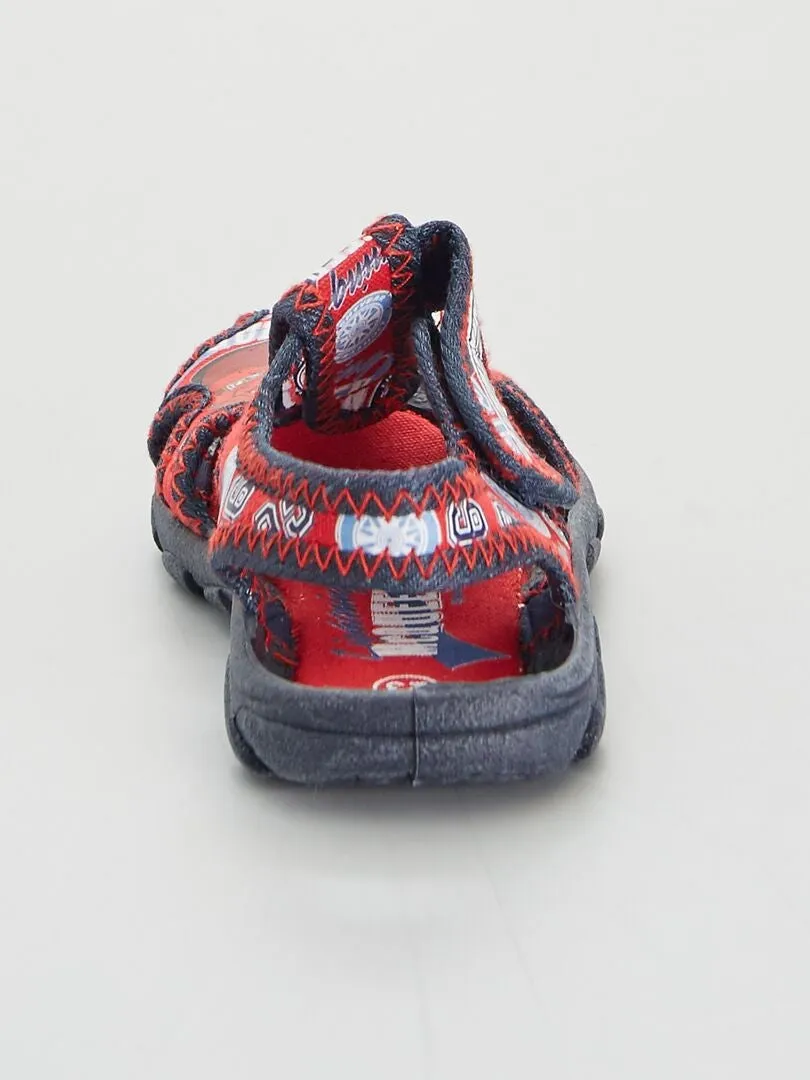 SANDALIAS CON VELCROS 'CARS'  AZUL