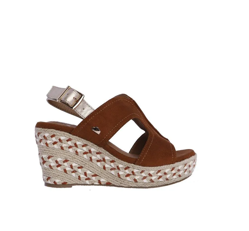 Sandalias de cuña Don Algodon modelo Yanet color cuero