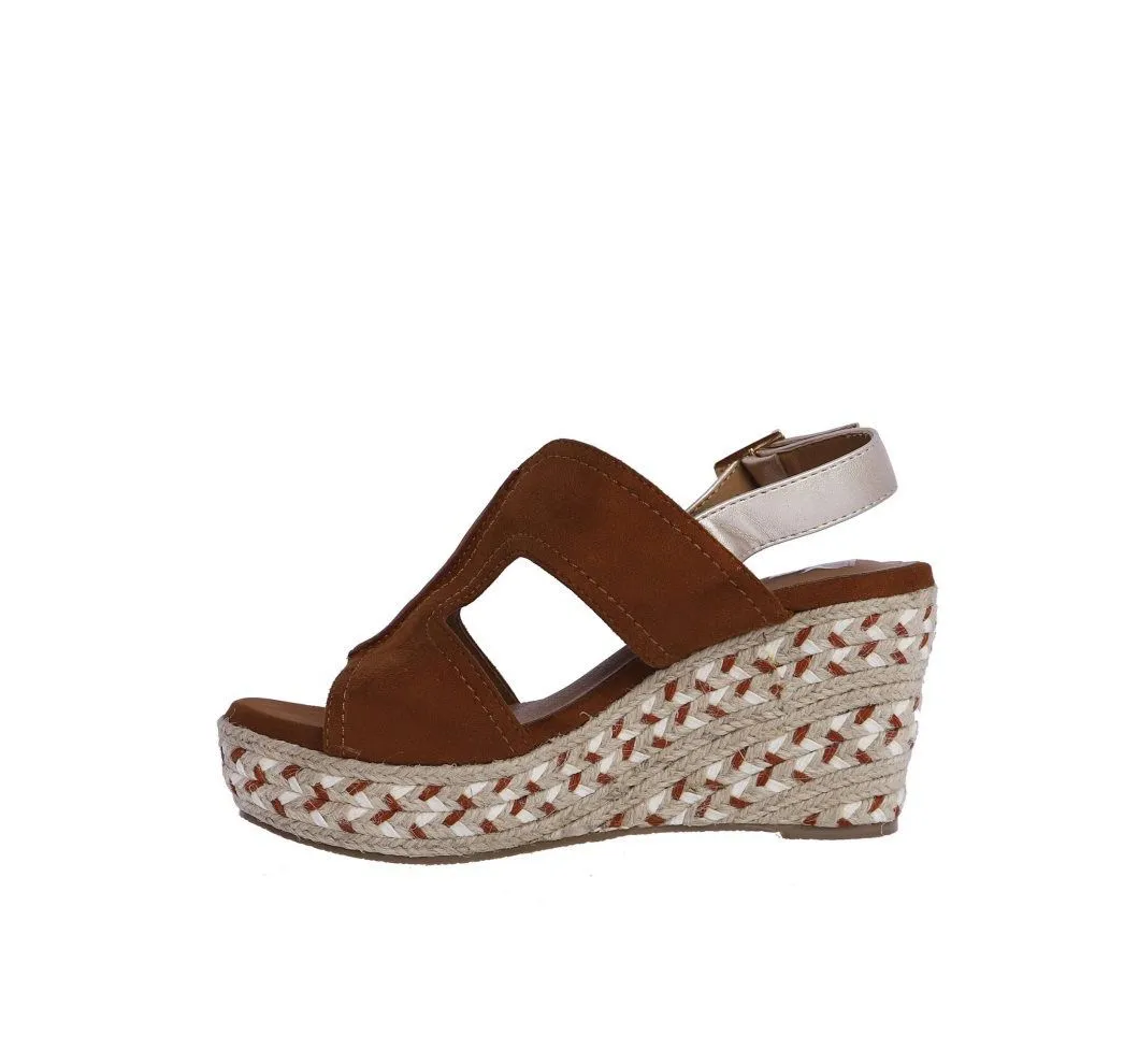 Sandalias de cuña Don Algodon modelo Yanet color cuero