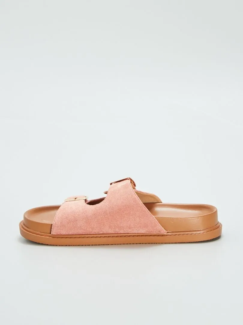 SANDALIAS DE DOS TIRAS  ROSA