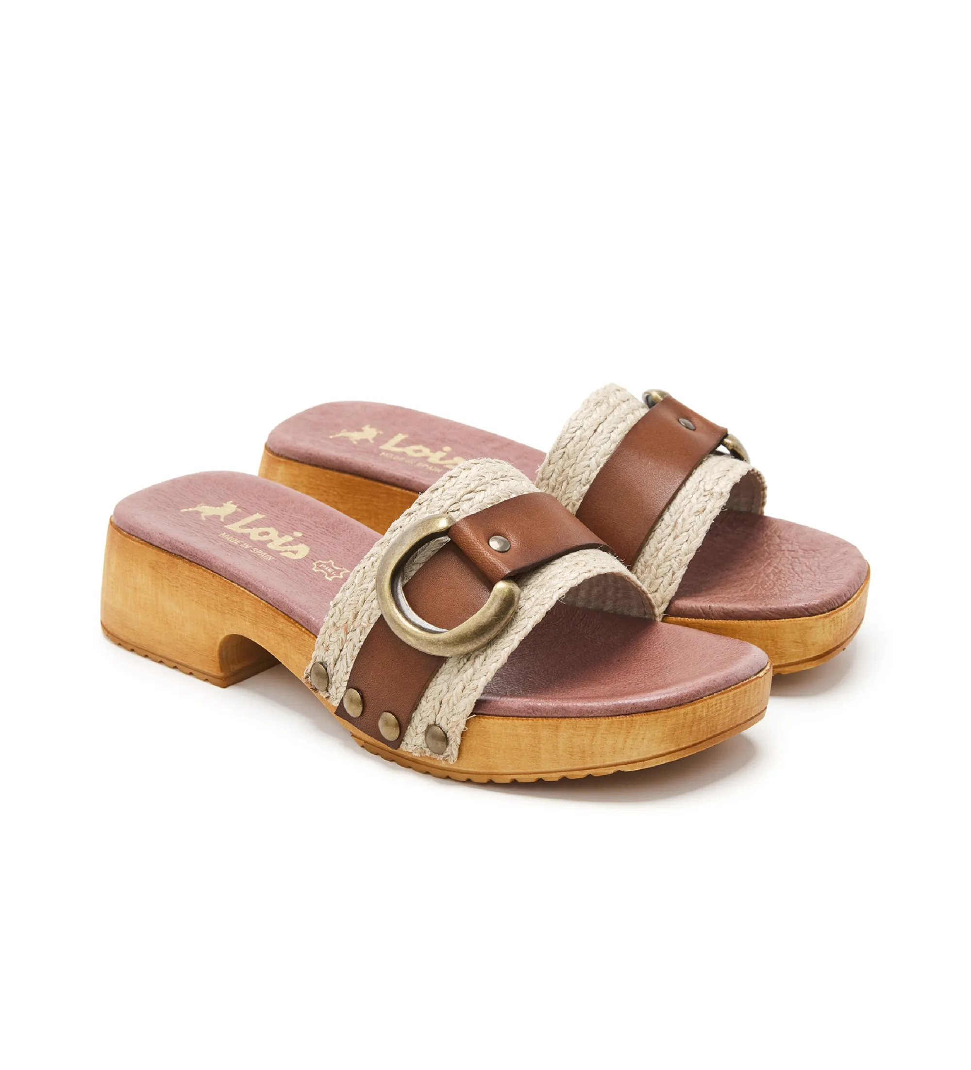 Sandalias de piel 74360 beige